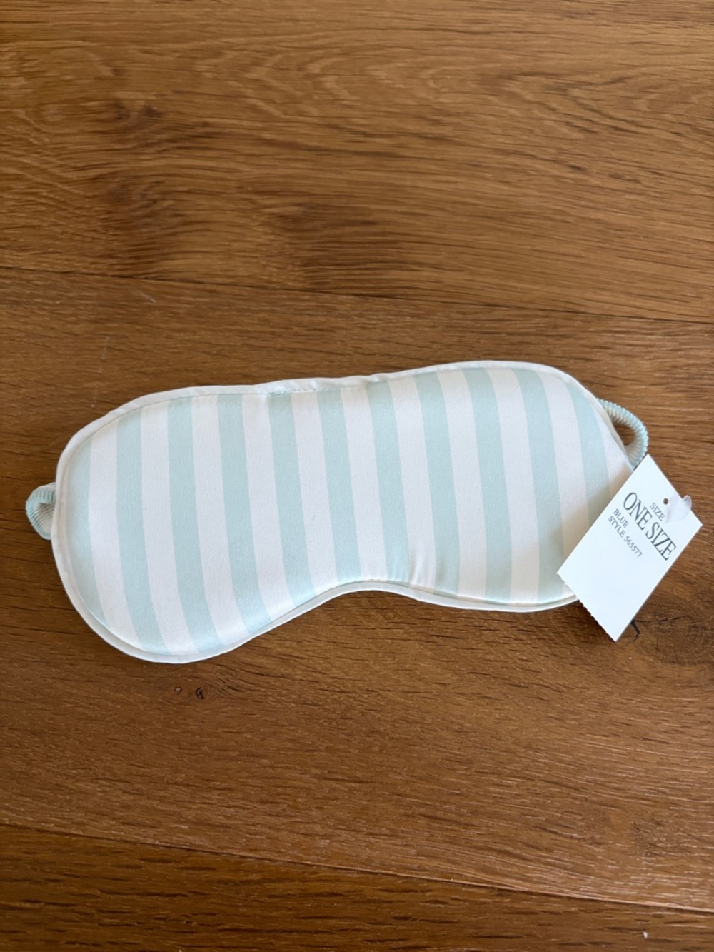 Stars Above Mint Green and White Striped Sleep Mask